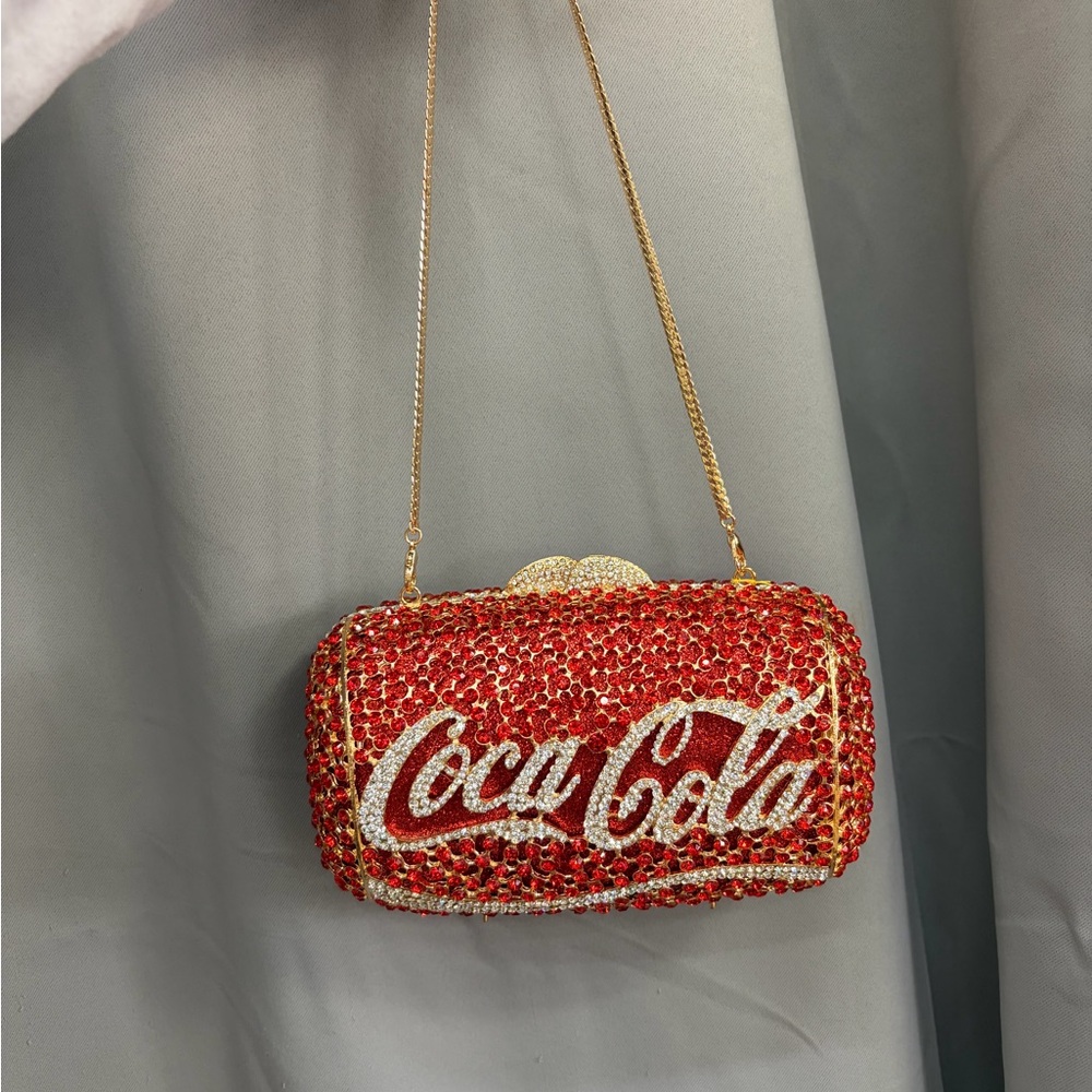 Coca Cola Red and White Crystal Clutch